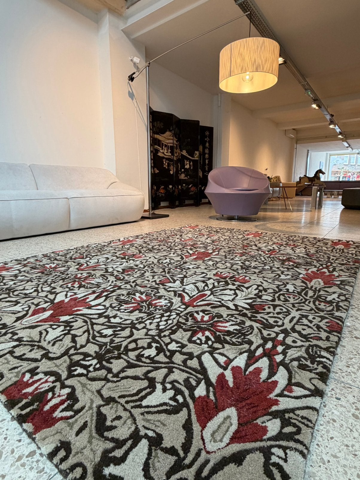 Brink en Campman tapijt Morris & Co Chocolate Spice 127200, Ophalen, Rood, 150 tot 200 cm, Rechthoekig