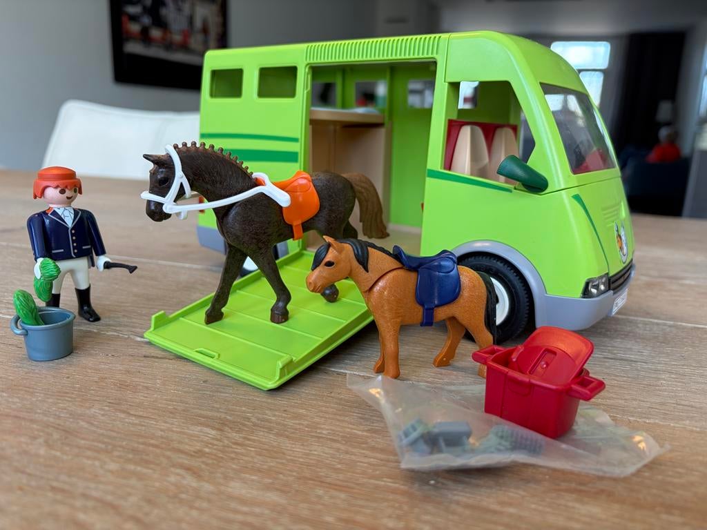 Playmobil camper / paardentrailer met paard en ruiter, Ophalen, Zo goed als nieuw, Jongen of Meisje