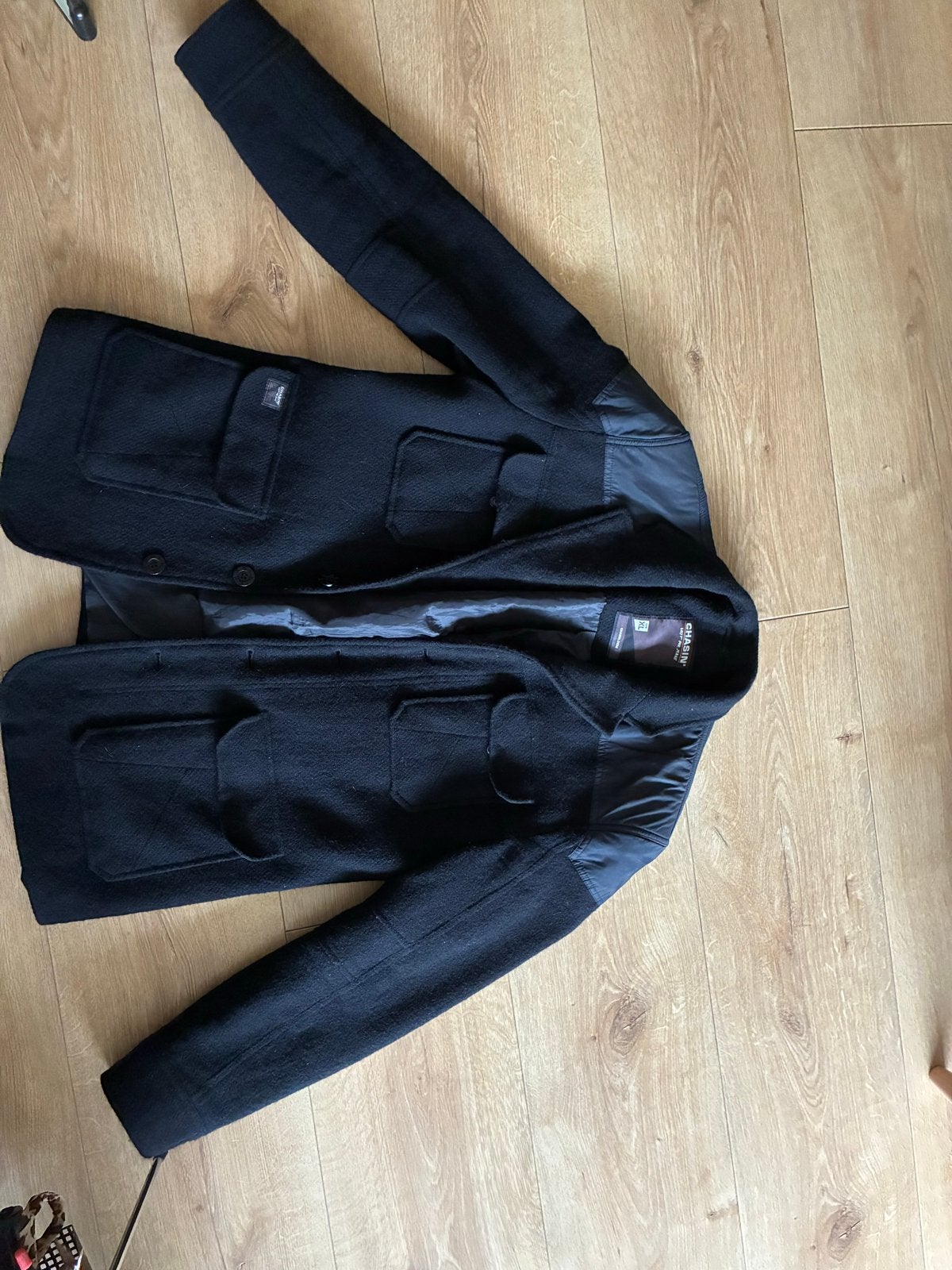 Chasin' Lord H Tweed Heren Jas - Maat XL, Kleding | Heren, Jassen | Zomer, Ophalen of Verzenden, Gedragen, Maat 56/58 (XL), Zwart