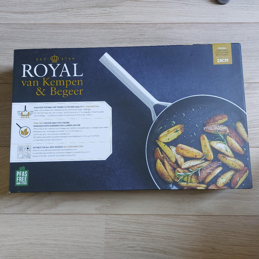 Koekenpan 28 cm Royal van Kempen en Begeer RUILEN, Ophalen, Nieuw, Rvs, Keramische plaat