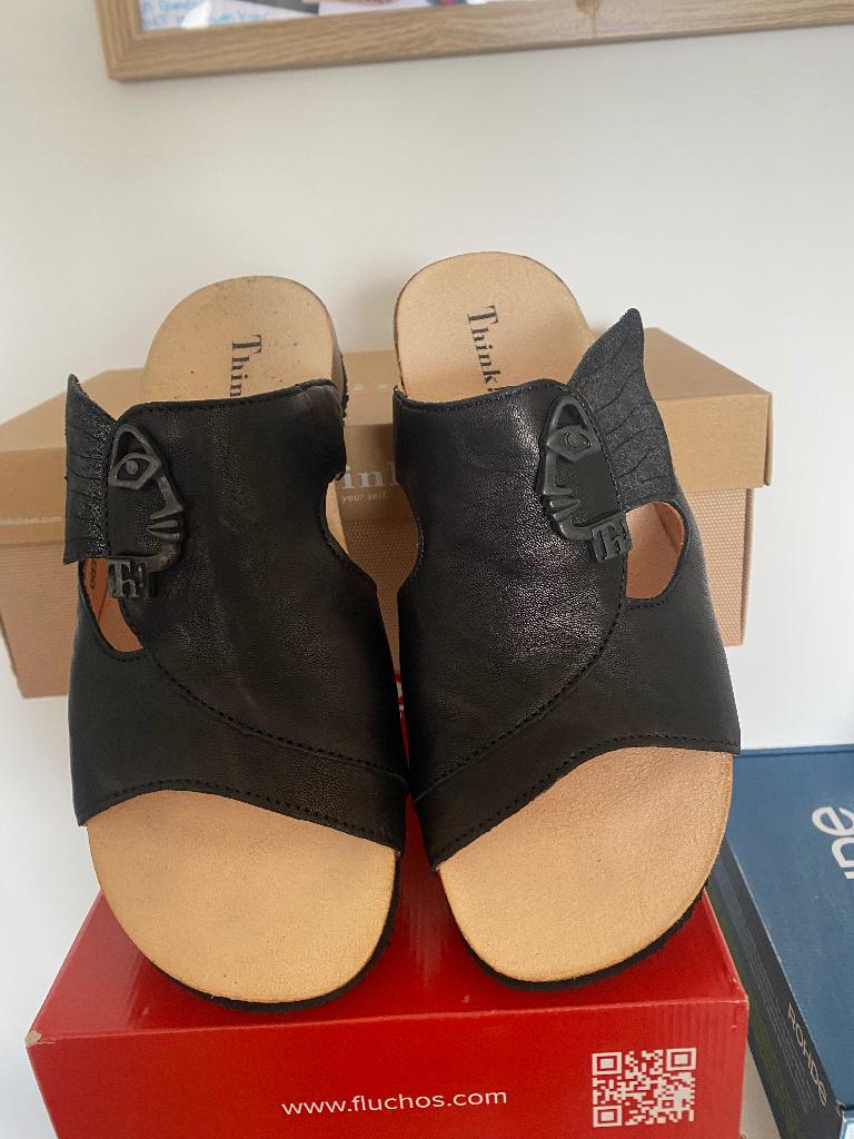 Dames slippers, Zwart, Think!, Nieuw, Ophalen