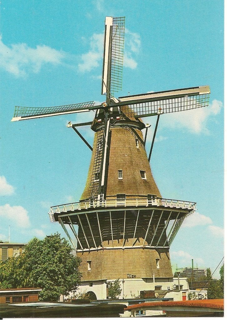 Ansichtkaart Amsterdam 'De Bloem' Korenmolen 1878, Ophalen of Verzenden, 1980 tot heden, Ongelopen, Noord-Holland