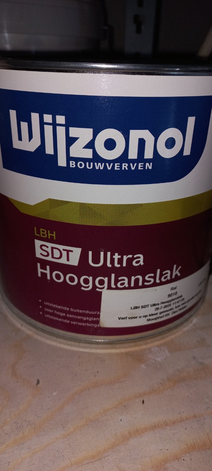 Wijzonol SDT Ultra Hoogglanslak RAL 9010 - 2,5 liter, Ophalen, Wit, Nieuw, Verf