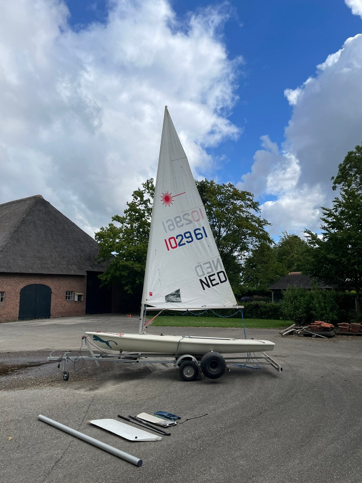 Laser Standard + Radial te koop, Ophalen, Gebruikt, Grootzeil, Minder dan 15 m²
