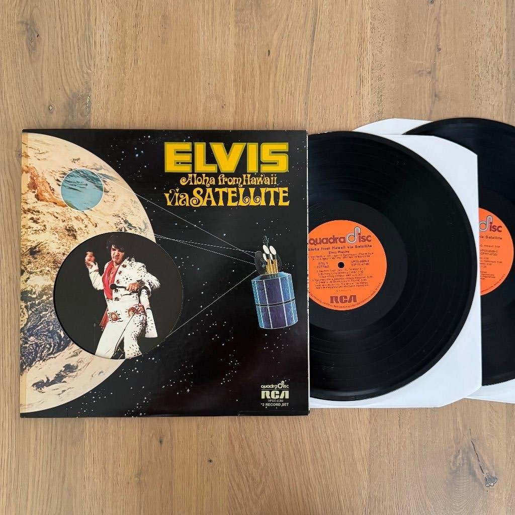 Elvis PROMO Quad LP - Aloha From Hawaii - USA 1973, Cd's en Dvd's, Vinyl | Rock, Gebruikt, Ophalen of Verzenden, 1970 - 1979, Inclusief binnenhoes