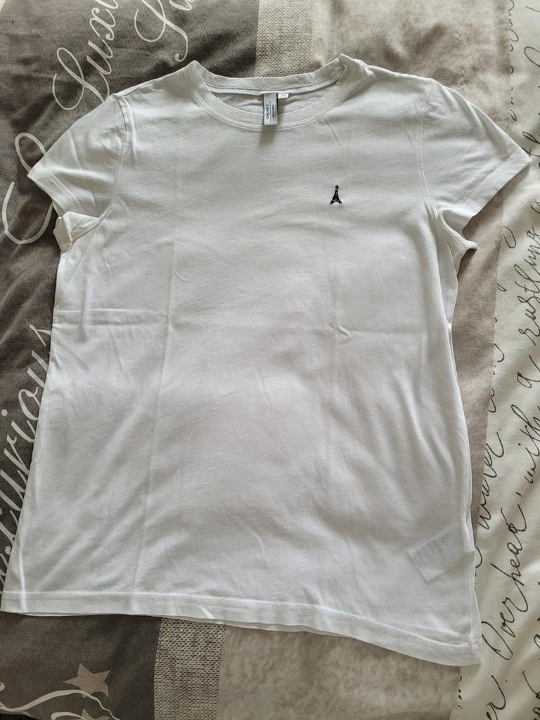T-shirt & Other Stories met Eiffeltoren borduursel, maat 38, Maat 38/40 (M), Wit, & Other Stories, Ophalen of Verzenden