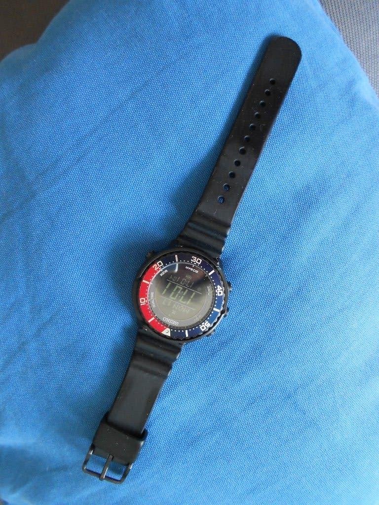 SEIKO solar heren horloge Digital Tuna, Ophalen, Seiko, Gebruikt, Polshorloge