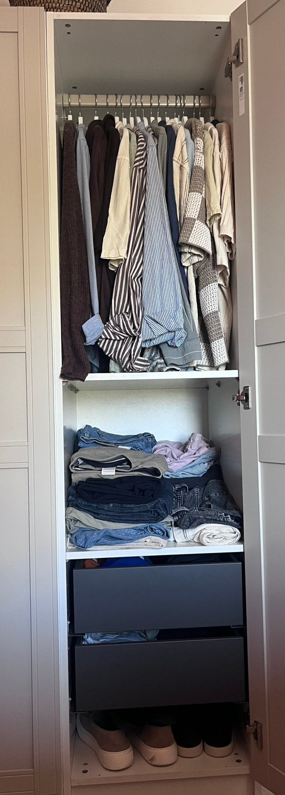 Pax kast (50x58x201, Huis en Inrichting, Kasten | Kledingkasten, Ophalen, 200 cm of meer, 50 tot 100 cm, Zo goed als nieuw