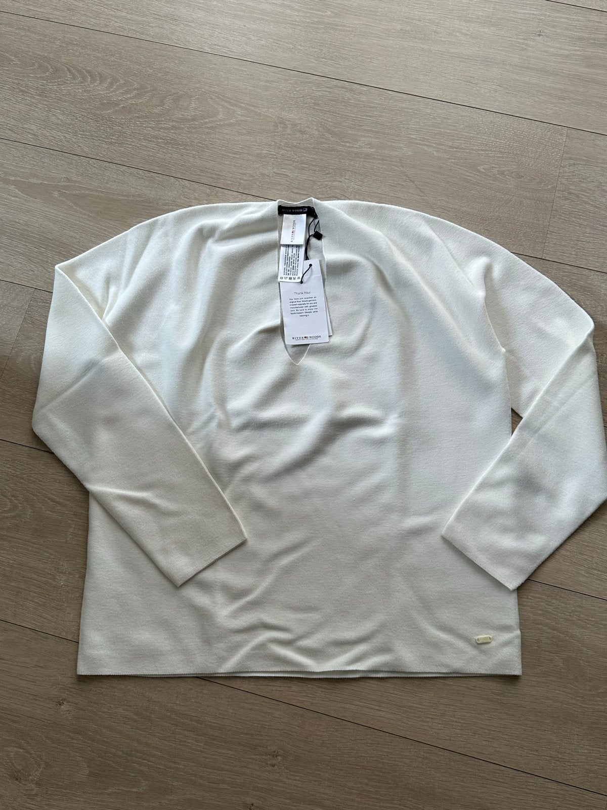 Nieuwe RiverWoods crèmekleurige trui maat L, Ophalen of Verzenden, Nieuw, Maat 42/44 (L), Beige