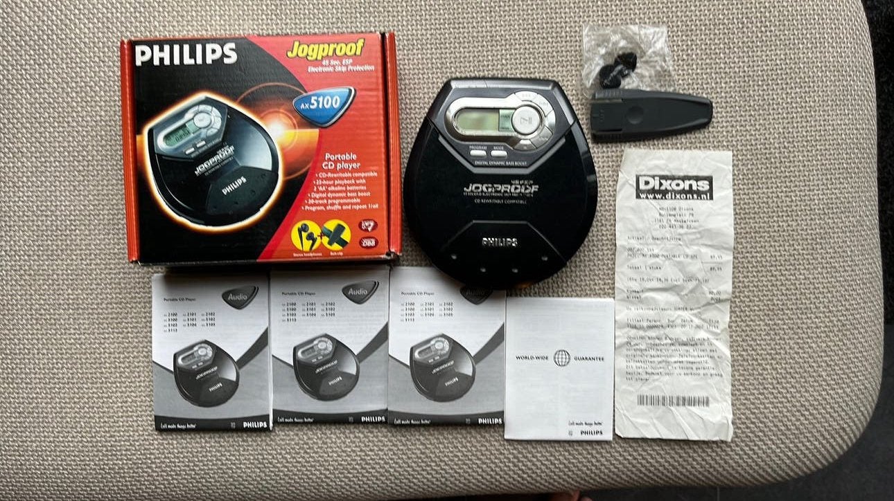 Philips jogproof ax5100 originele doos en bon, Ophalen of Verzenden, Discman