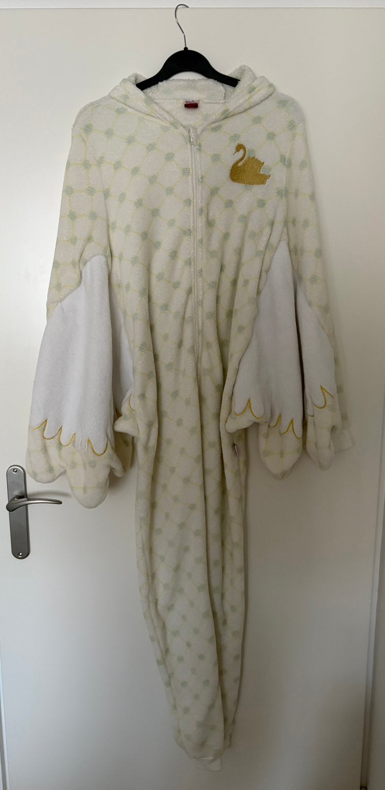 Efteling zwaan onesie maat 158/164, Ophalen of Verzenden, Zo goed als nieuw, Jongen of Meisje, Nacht- of Onderkleding