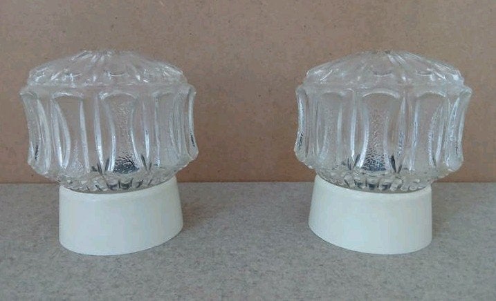 een stel vintage plafondlampen, plafonnières - 1960/1970, Huis en Inrichting, Vintage, Zo goed als nieuw, Plafondlamp, 14 cm