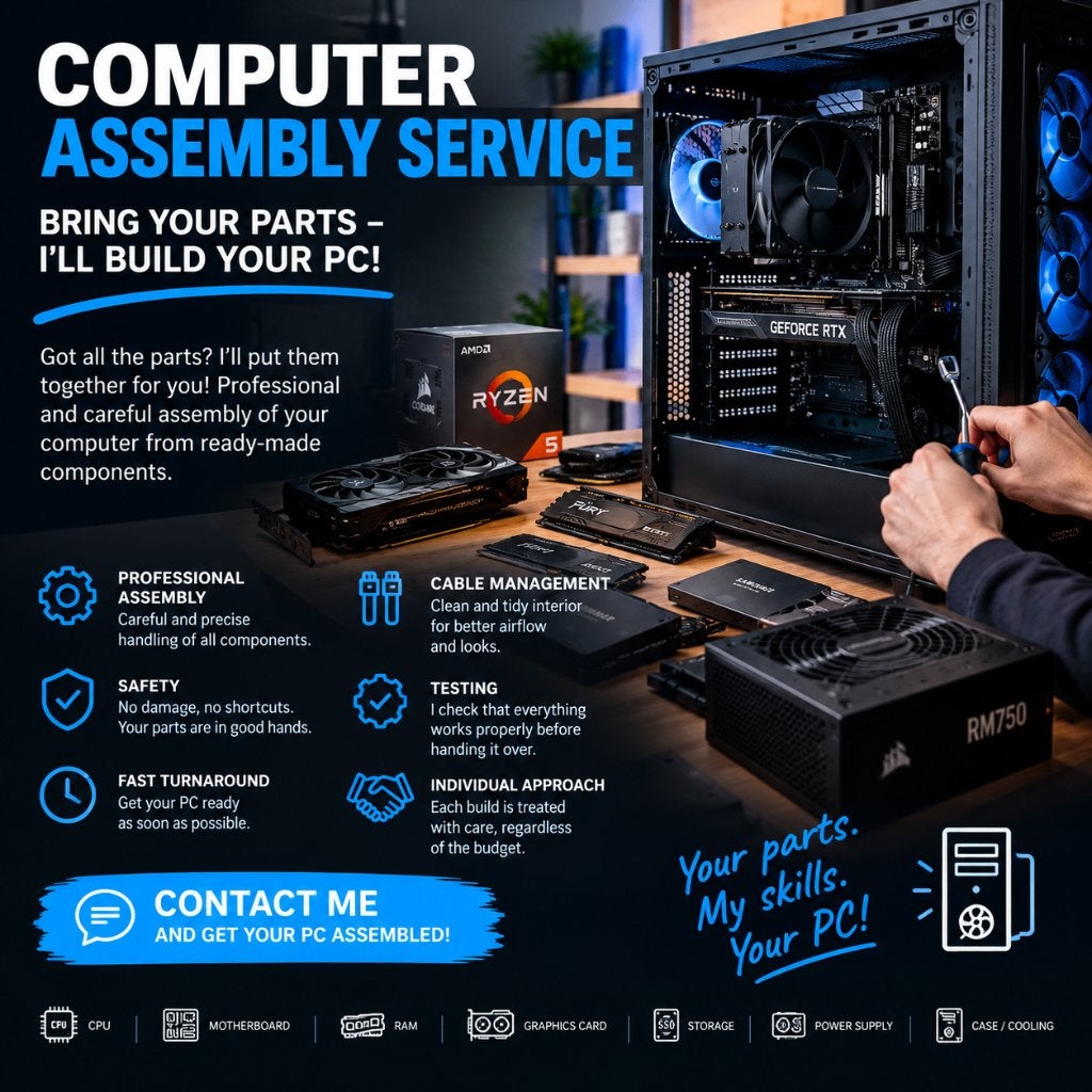 Een computer in elkaar zetten, Diensten en Vakmensen, Komt aan huis, Pc's