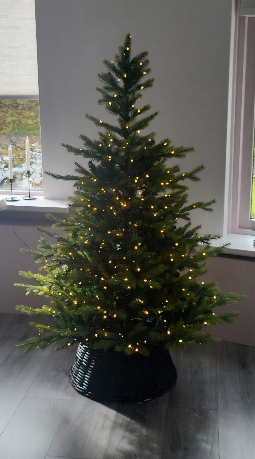 kunst kerstboom met 410 geïntegreerde lampjes., Ophalen, Zo goed als nieuw