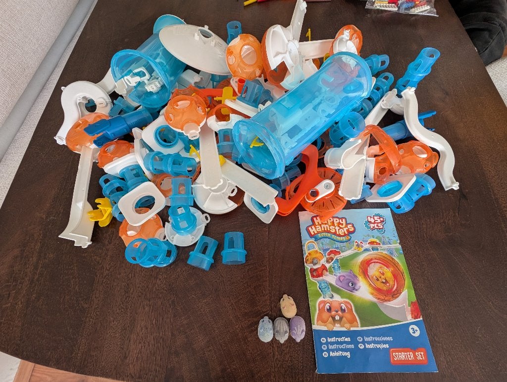 Happy Hamsters knikkerbaan, Racebaan, Zelf te bouwen, Zo goed als nieuw, Handmatig