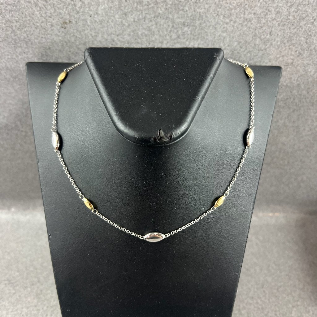 Gouden Ketting | 14k | 5,89g | bicolor | 42cm | 411100, Ophalen of Verzenden, Gebruikt, Goud, Goud