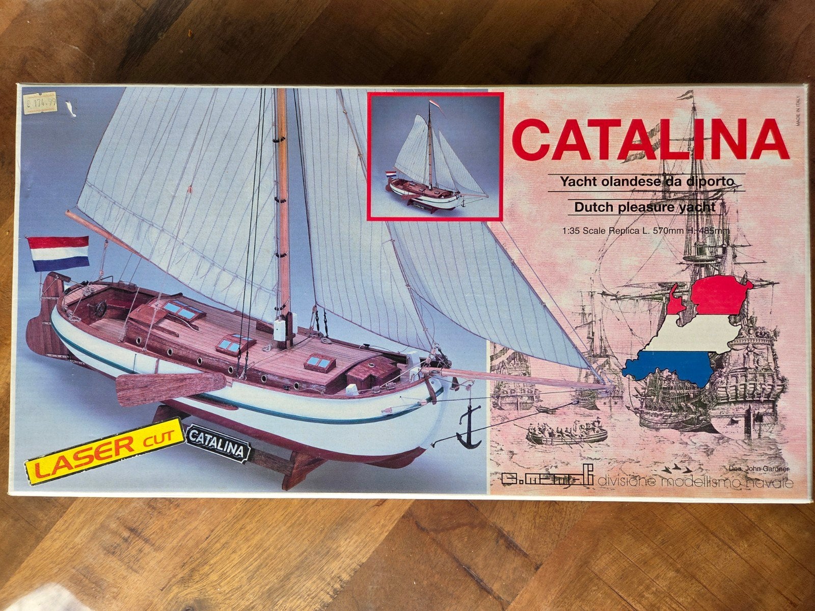Modelbouwschip Catalina - Nederlands plezierjacht, Ophalen of Verzenden, Zo goed als nieuw, 1:32 tot 1:50, Italeri