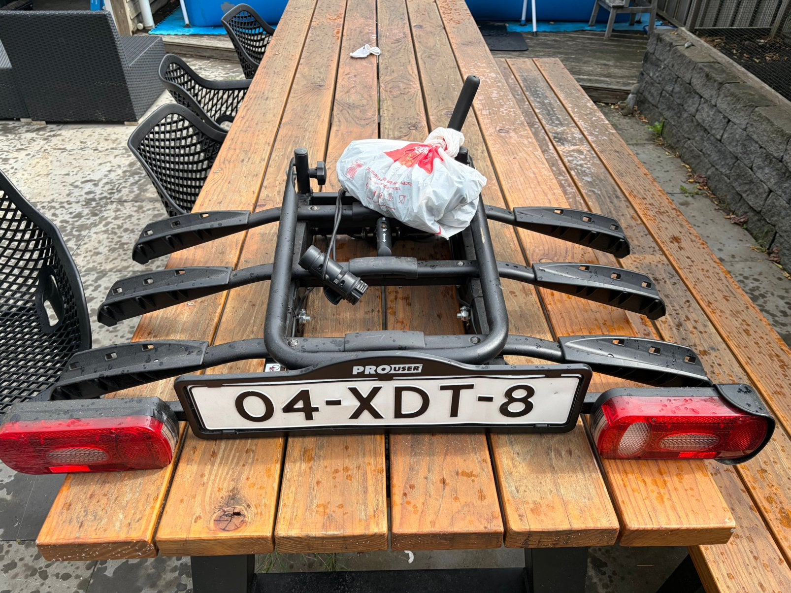 Fietsendrager trekhaak - Amber III, Ophalen, 3 fietsen of meer, Zo goed als nieuw, Trekhaakdrager