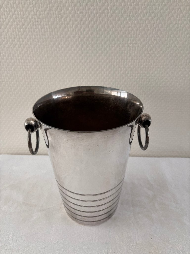Art Deco verzilverde champagnekoeler / wijnkoeler., Antiek en Kunst, Ophalen of Verzenden