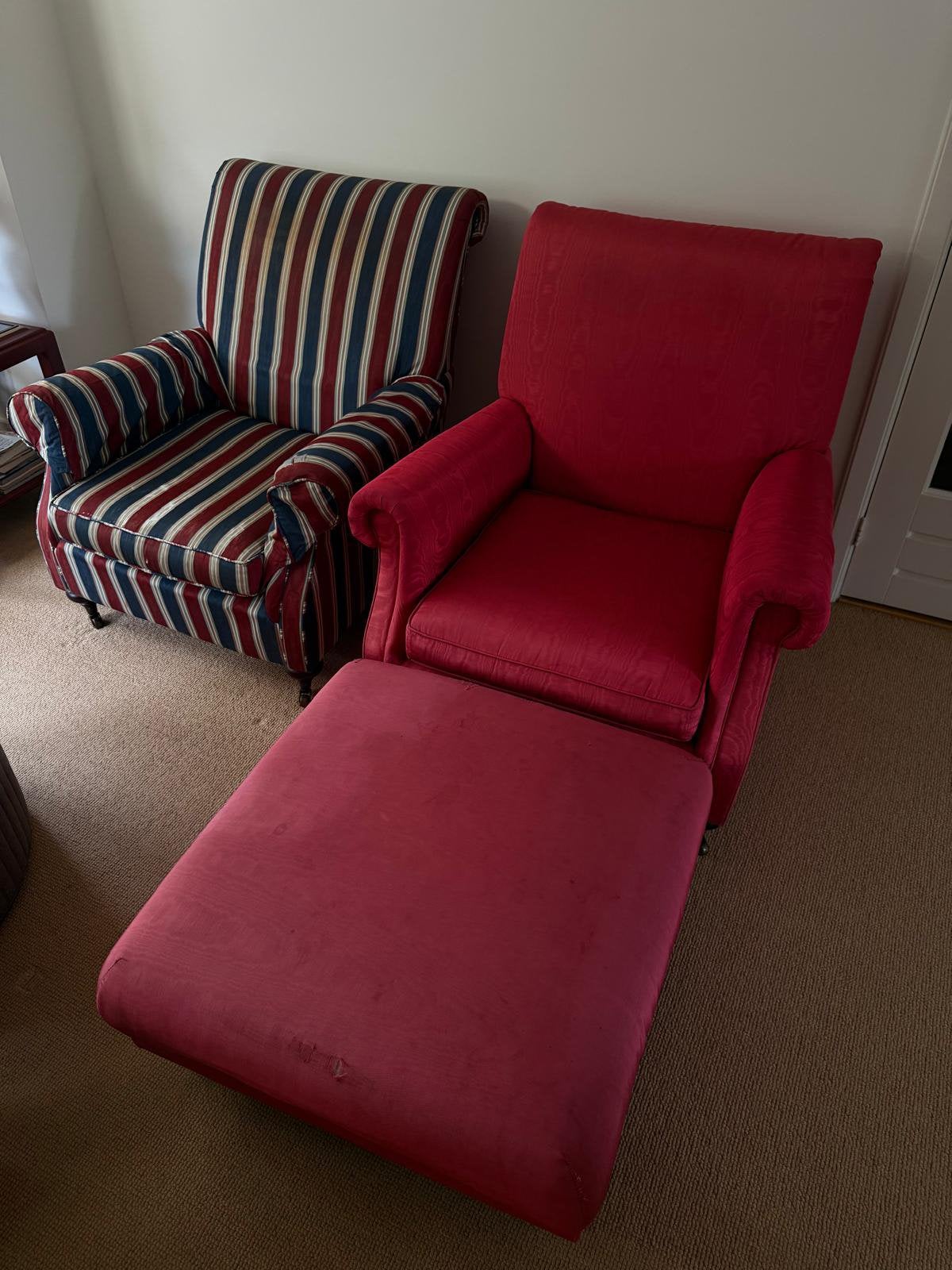 Twee klassieke engelse fauteuils, Ophalen, Gebruikt, Eenpersoons, Minder dan 75 cm