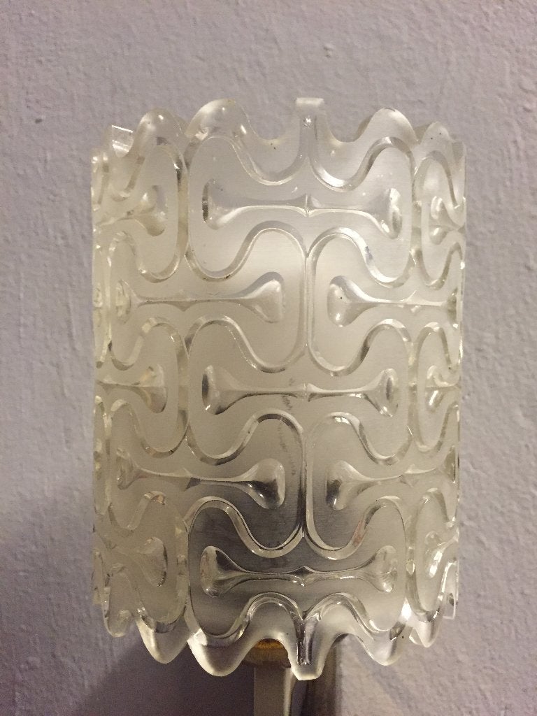 Jaren 50 60 Kalmar design vintage ice glass messing, Ophalen of Verzenden