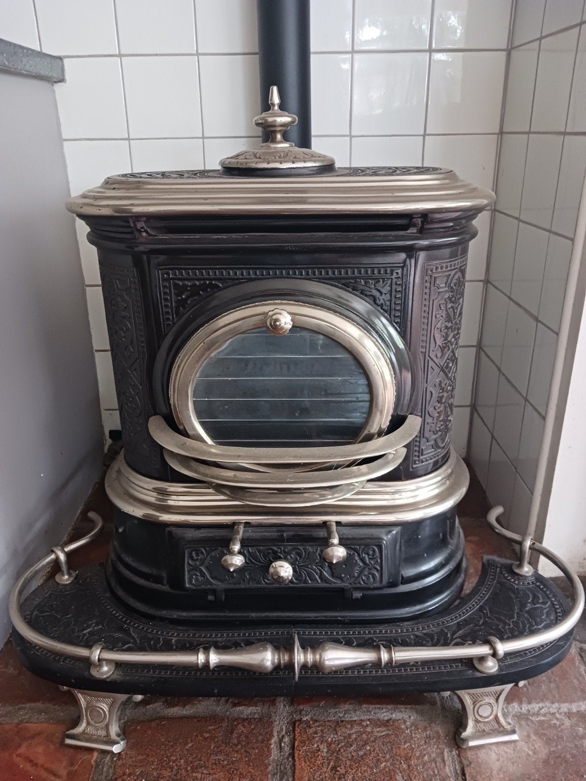 Faber Grandeur Gaskachel - Klassieke Stijl, Huis en Inrichting, Haarden, Ophalen, Gebruikt, Vrijstaande haard, Gashaard