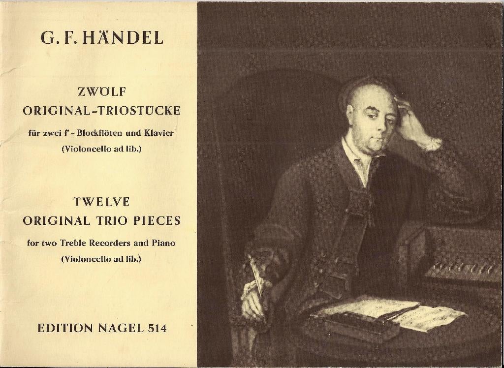 U53 bladmuziek g f handel 12 originele triostukken, Ophalen of Verzenden, Gebruikt, Artiest of Componist, Klassiek