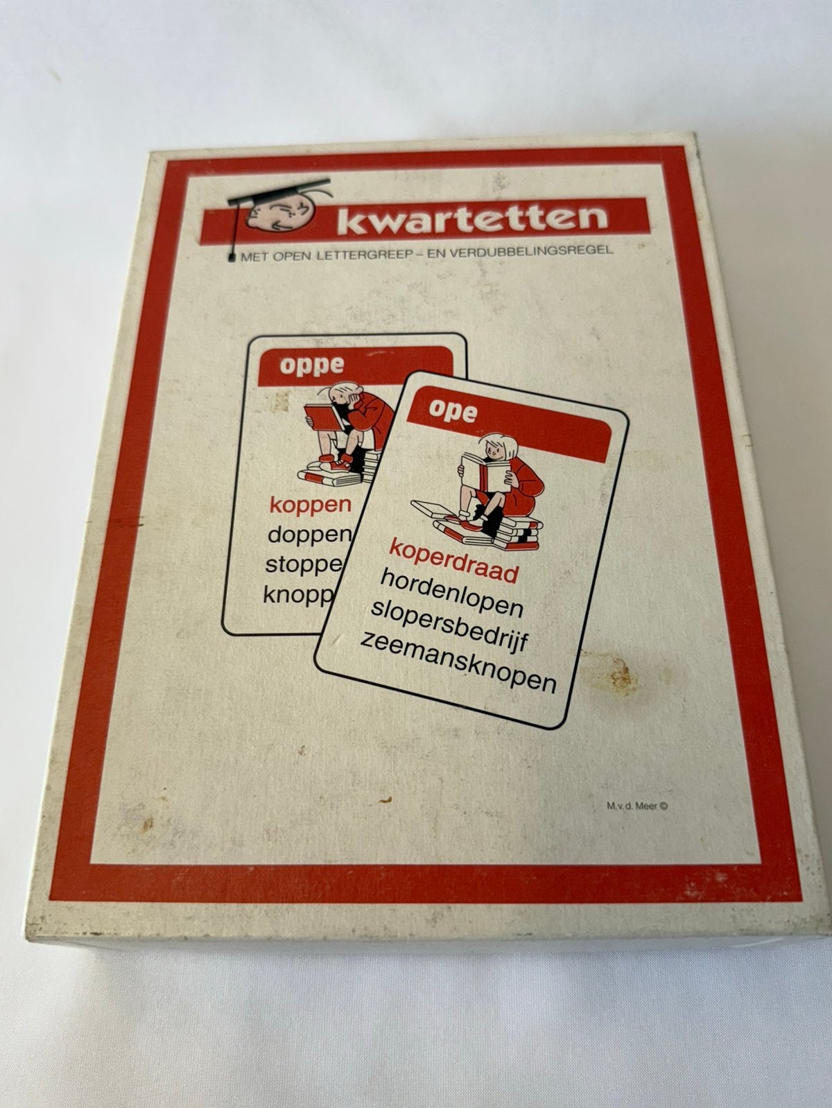 Kwartet Open Lettergreep en verdubbelingsregels, Verzamelen, Speelkaarten, Jokers en Kwartetten, Ophalen of Verzenden, Gebruikt