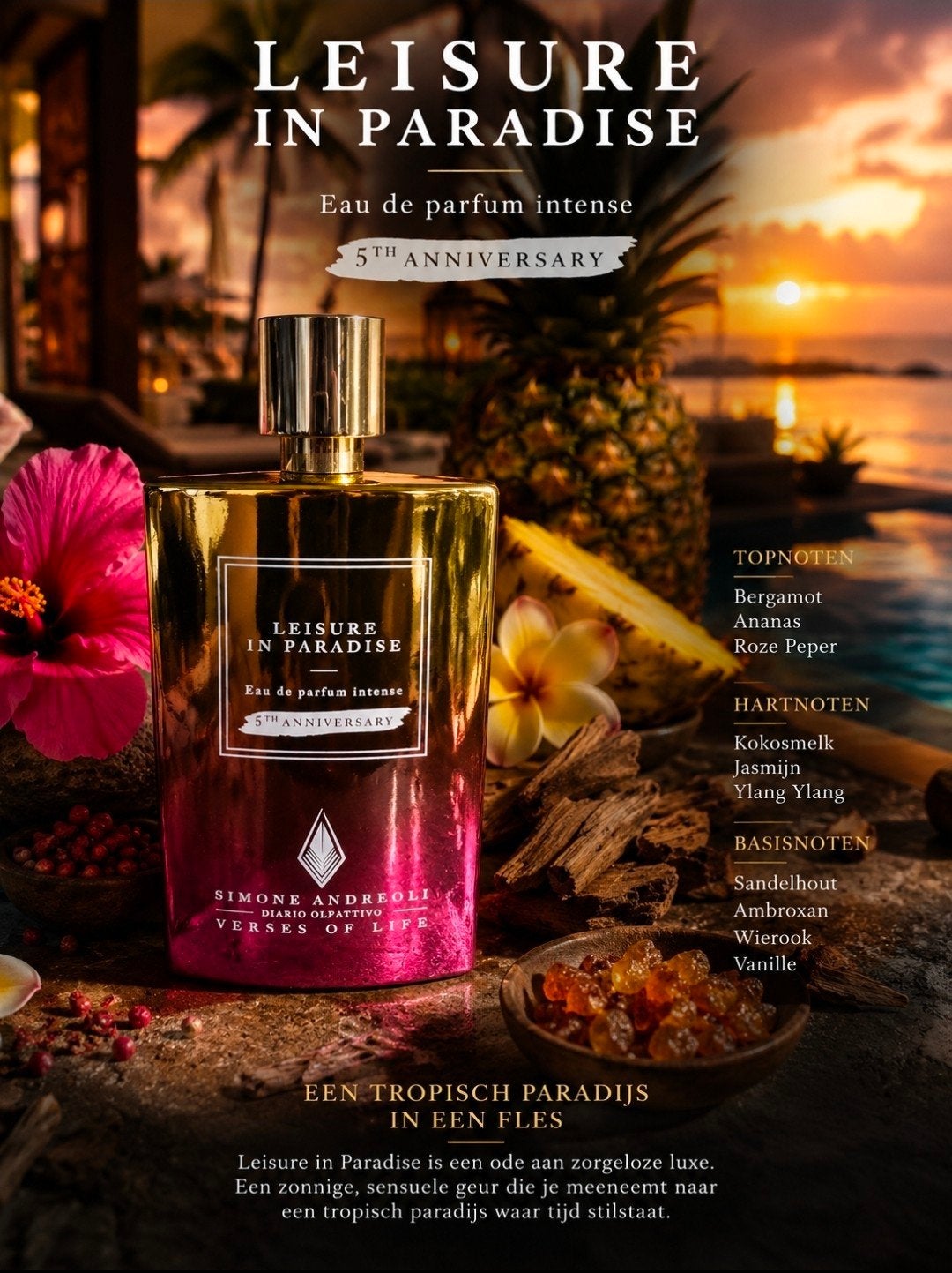 Leisure in paradise simone Andreoli decants, Ophalen of Verzenden, Nieuw