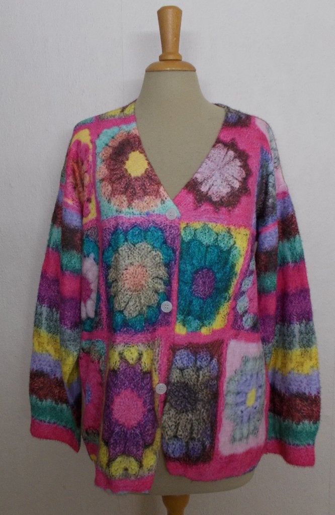 Vrolijk hippie patchwork print vest! XL, Ophalen of Verzenden, Zo goed als nieuw, Maat 46/48 (XL) of groter, Meerkleurig
