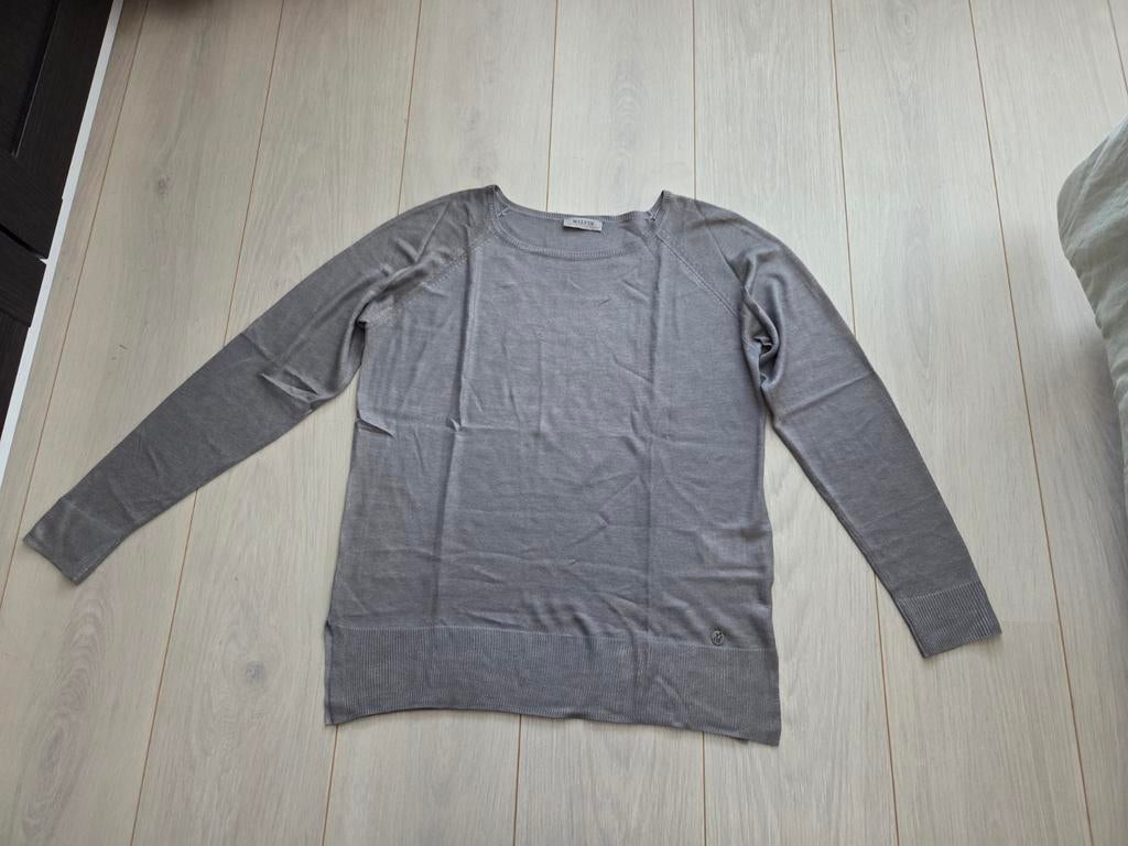 Dunne trui Malvin zilver grijs 42 L viscose mix, Maat 38/40 (M), Malvin, Ophalen of Verzenden, Zo goed als nieuw