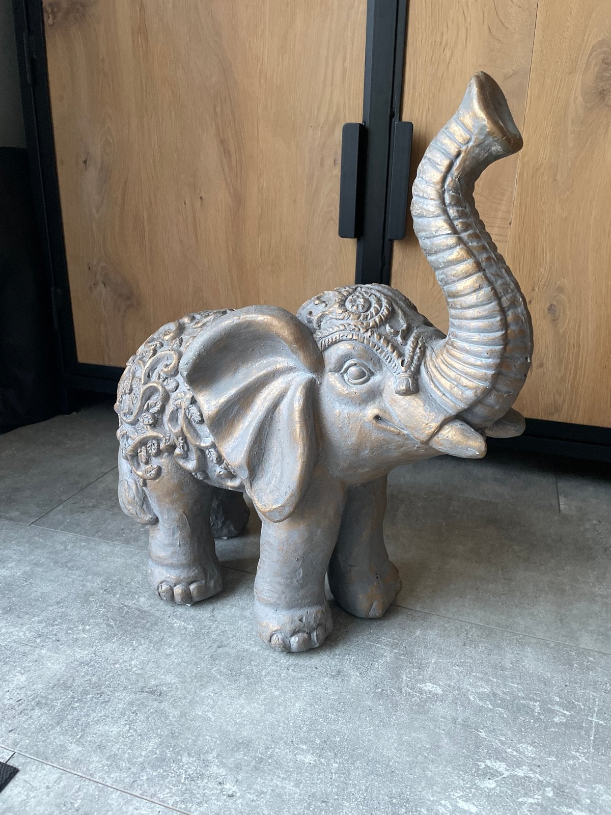 Decoratieve olifant, Ophalen, Grijs, Steen/keramiek, Oosters