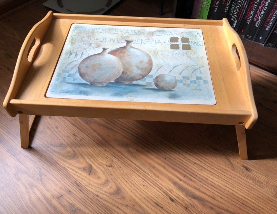 Dienblad, Ophalen, Met handvatten, Zo goed als nieuw, Dienblad