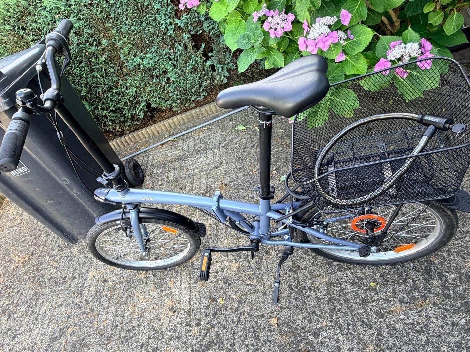Btwin vouwfiets met mandje, Overige merken, 20 inch of meer, Gebruikt, Velgrem