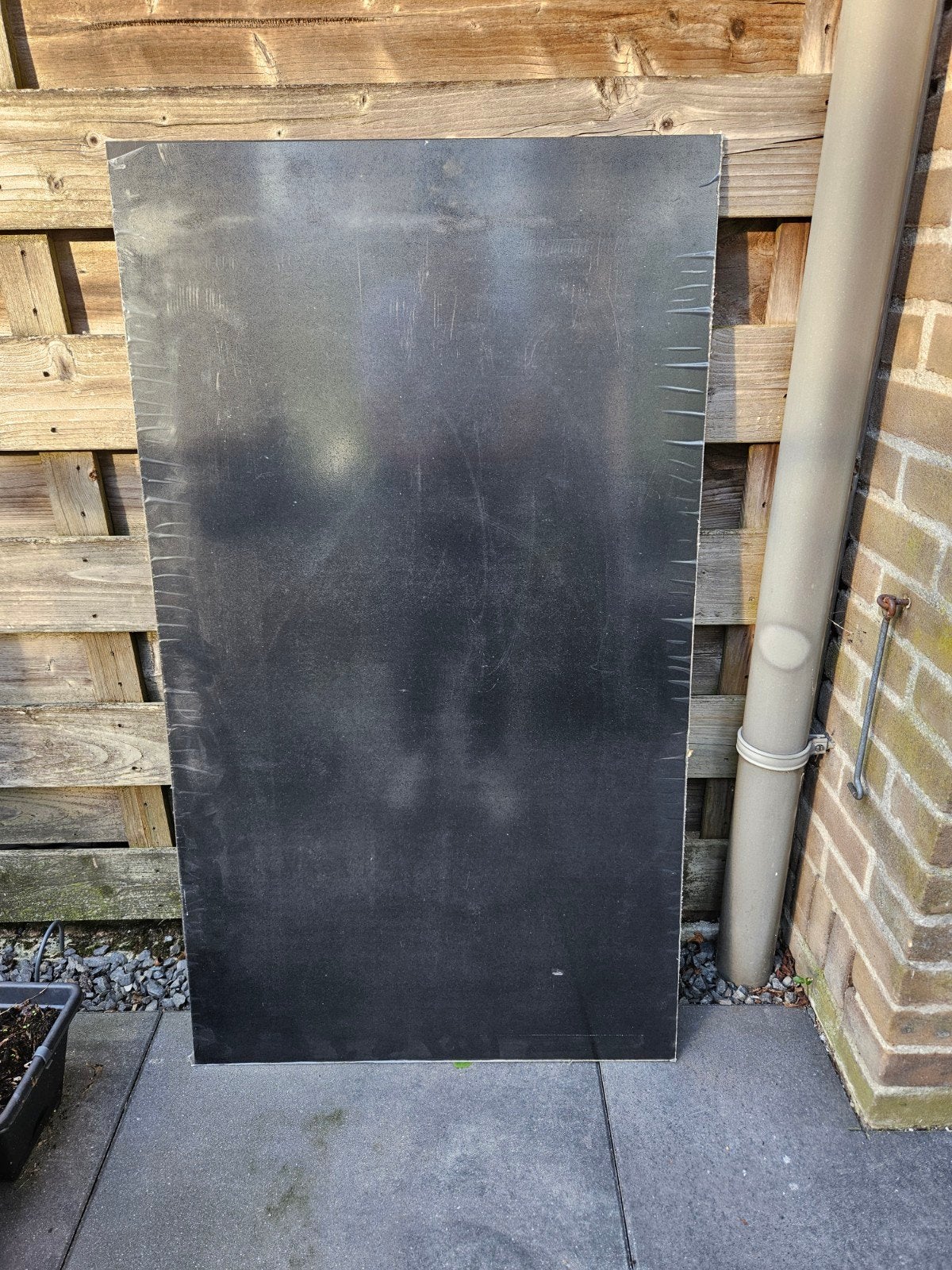 Nieuwe HPL plaat 6mm RAL9005 zwart-glans 109,5x63 cm, Ophalen, Nieuw, HPL, Minder dan 20 mm