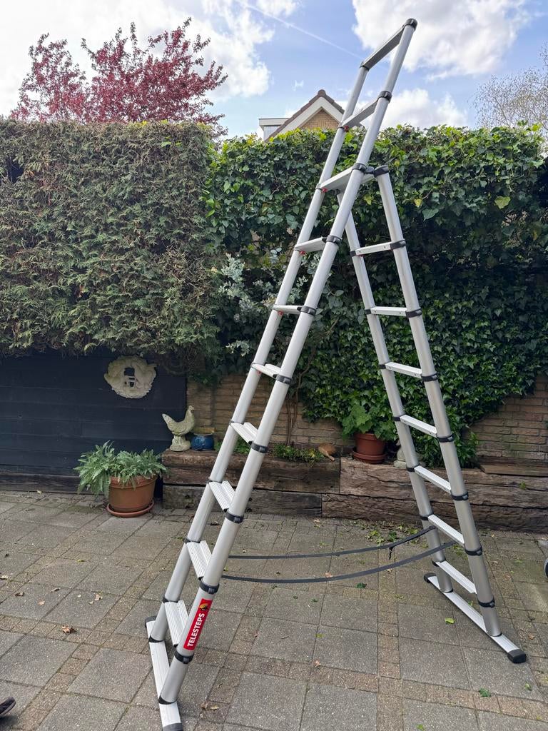 Telesteps Combi 3.0 inschuifbare hoge trap, Ophalen, Trap, Zo goed als nieuw, Opvouwbaar of Inschuifbaar