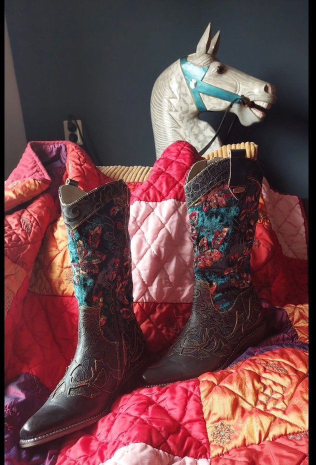 Laura Vita Blauwe Cowboy Laarzen, Maat 39, Blauw, Nieuw, Ophalen of Verzenden, Laura Vita