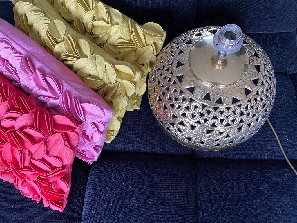 Vintage Mid-Century Tafellamp 2x, Verzenden, 30 cm, E27 (groot), Zo goed als nieuw