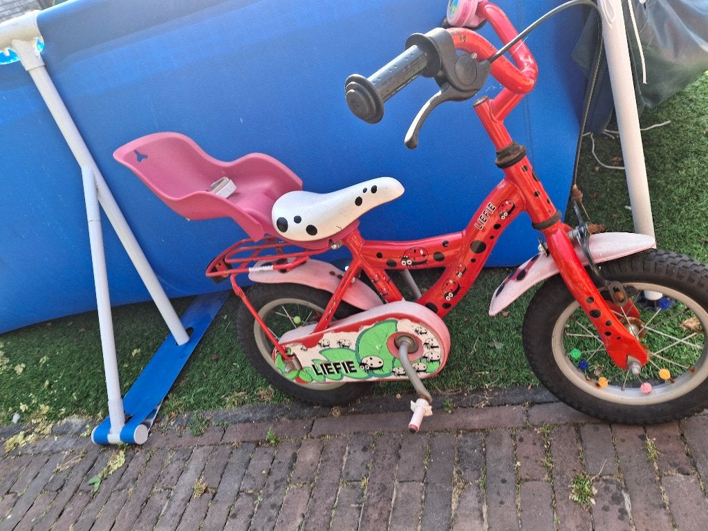Kinderfiets 12 inch, Terugtraprem, Zijwieltjes, Gebruikt, Minder dan 16 inch