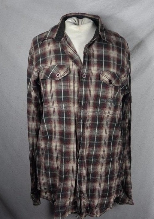 Overhemd met bruintinten.Mt M.Merk Authentic Casual Clothing, Bruin, ., Zo goed als nieuw, .