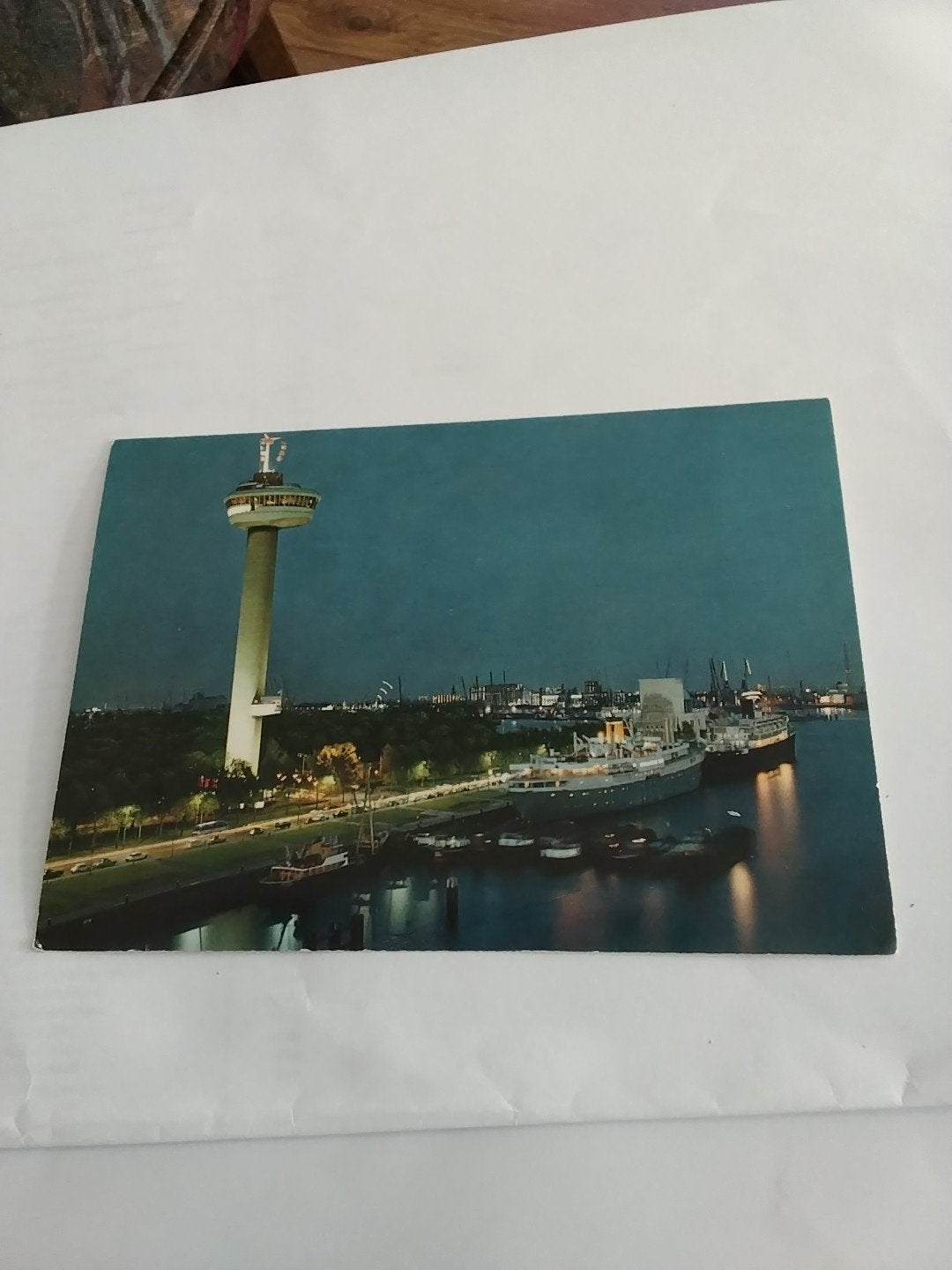 Vintage Ansichtkaart Rotterdam Euromast en Parkhaven, Verzamelen, Ansichtkaarten | Nederland, Ophalen of Verzenden, 1960 tot 1980