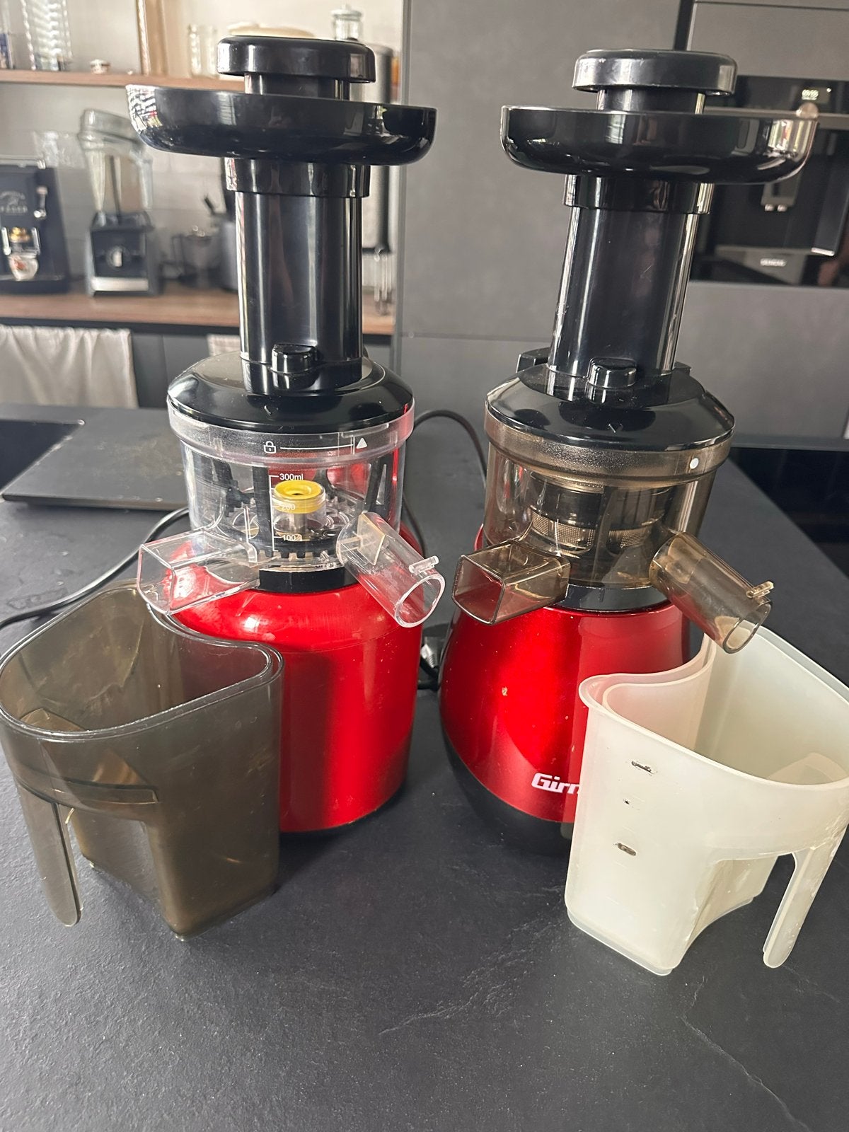 Set van 2 Slowjuicers: Taylor Sweden & Girmi - Rood, Ophalen, Gebruikt, Elektrisch, Slowjuicer