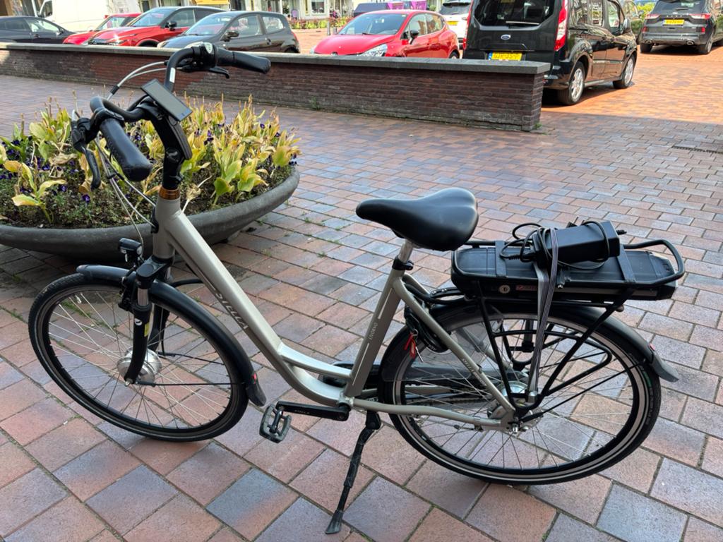 Stella vicenza elektrische fiets met geteste accu, Gebruikt, 51 tot 55 cm, 50 km per accu of meer, Ophalen