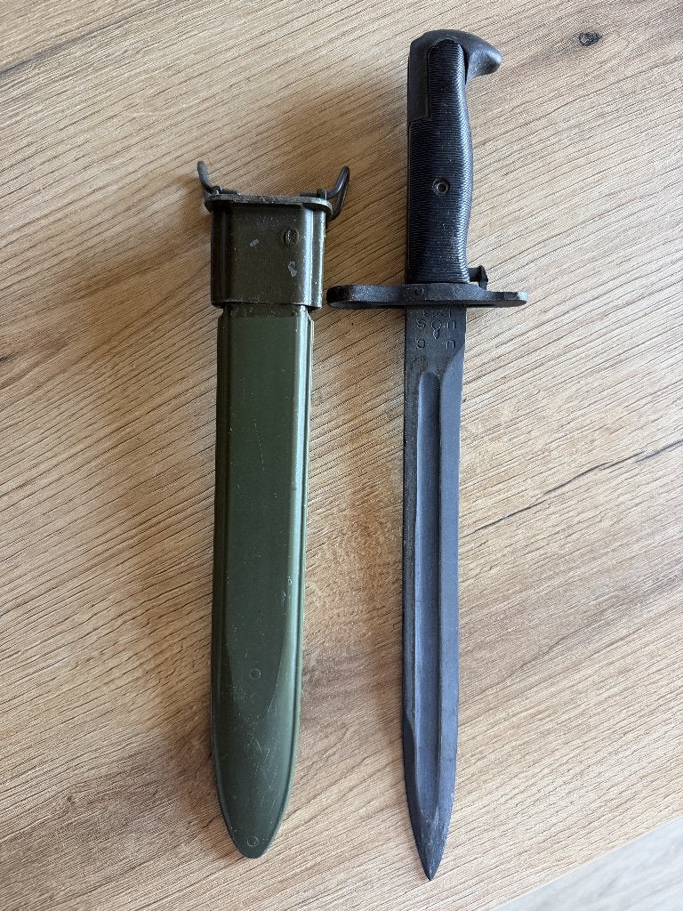 WO2 US. M1 Garand-bajonetset, Verzamelen, Ophalen of Verzenden, Amerika, Mes of Dolk