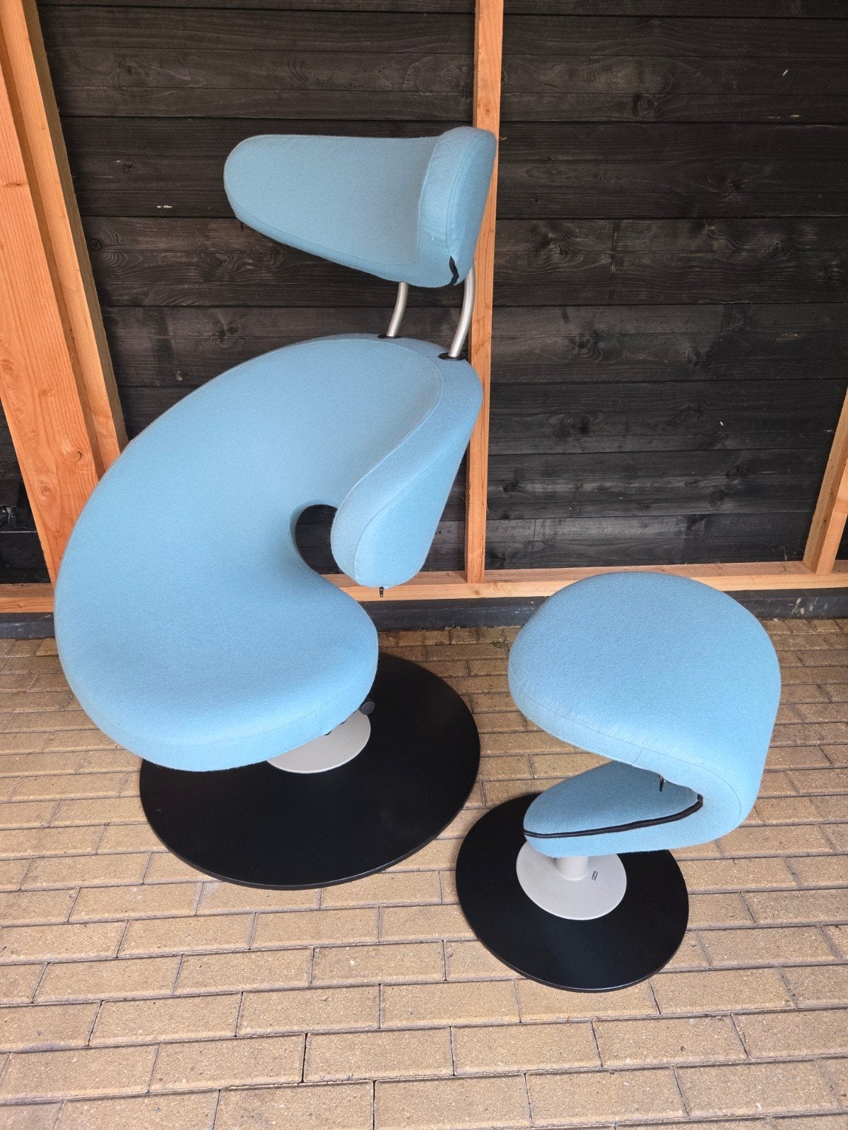 Stokke Varier Peel + Hocker, nieuwe Kvadrat Bekleding Design, Huis en Inrichting, Ophalen, Zo goed als nieuw