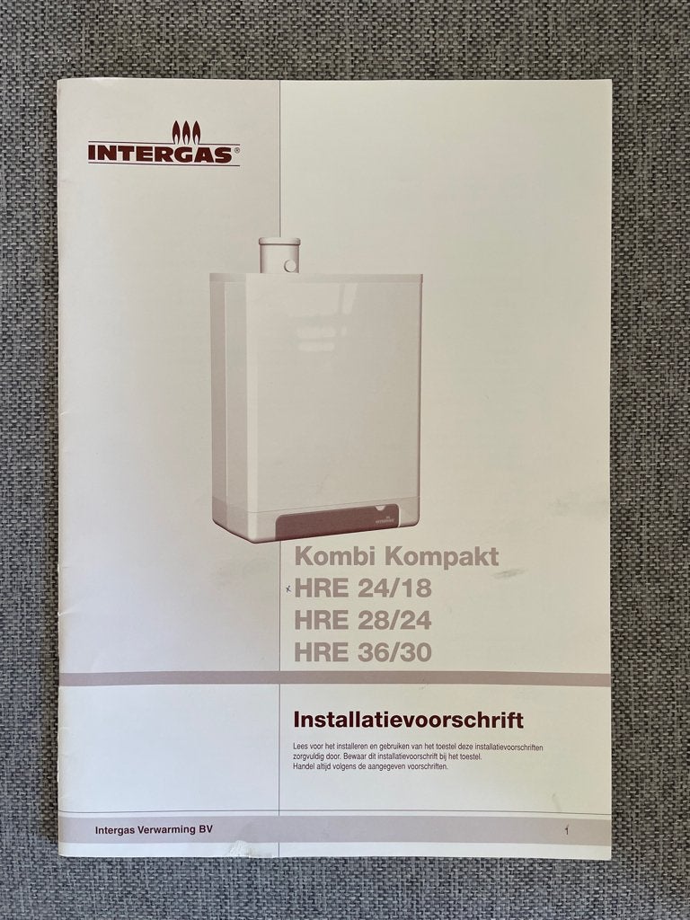 Intergas cv ketel, Ophalen, 30 tot 80 cm, Gebruikt, Cv-ketel of Combi-ketel