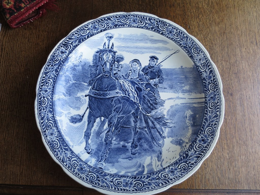 prachtig groot porselein wandbord 40 cm, Ophalen of Verzenden