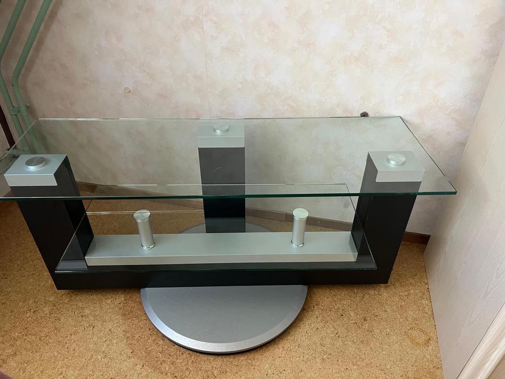Glazen draaibare tv-meubel van Hubertus Meble, Ophalen, Zo goed als nieuw, 25 tot 50 cm, Minder dan 100 cm