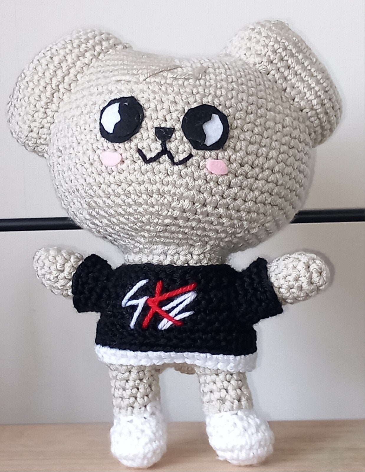 Gehaakte knuffel Stray Kids Skzoo PuppyM, Overige merken, Overige karakters, Handgemaakt, Zo goed als nieuw