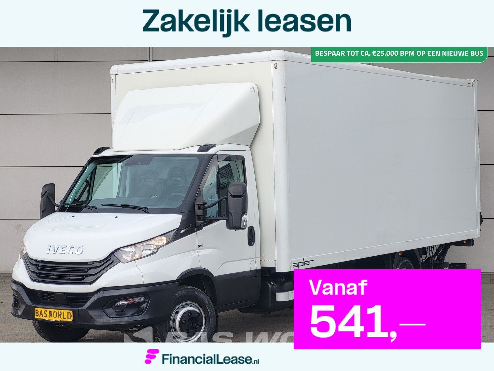 Iveco Daily 72C21 3.0L Automaat 1000KG Laadklep Luchtvering, Automaat, Stof, Gebruikt, 4 cilinders